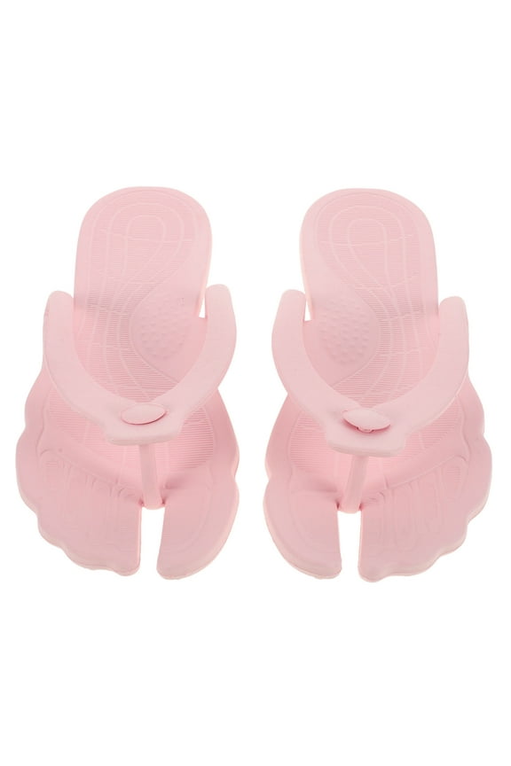 Pink Anti-slip Plastic Slippers for Beach Bathing Pool 1 Pair