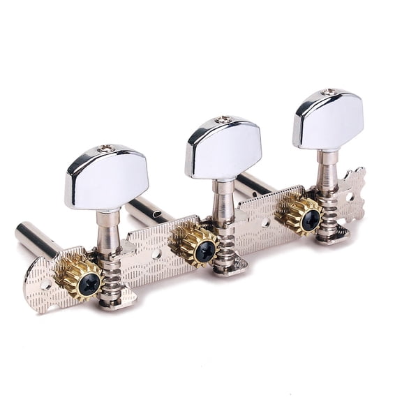 WASHWEPE Plated Silver Guitar Tuning Pegs Strong Metal Body Durable Replacement for Electric Guitar Machine Heads