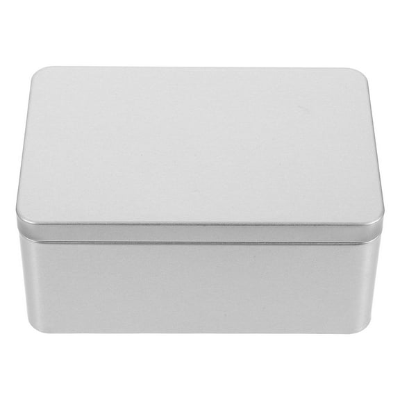 WASHWEPE Versatile Plated Silver Sewing Organizer Box for Craft Tools Photo Storage and Cards