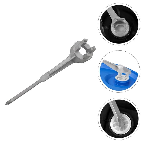 WASHWEPE Portable Drum Wrench For Metal Bung Wrench Aluminum 1Pack Workers