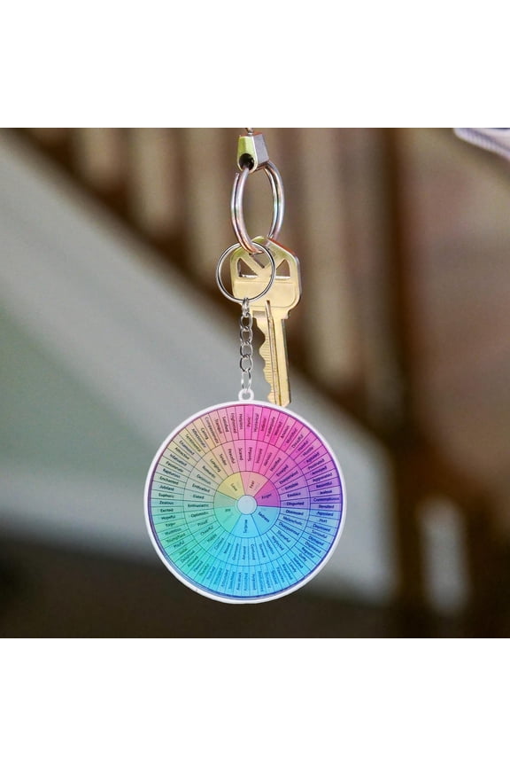 Portable Feeling Wheel Keychain with Sturdy Metal and Acrylic for Bag Or Keys