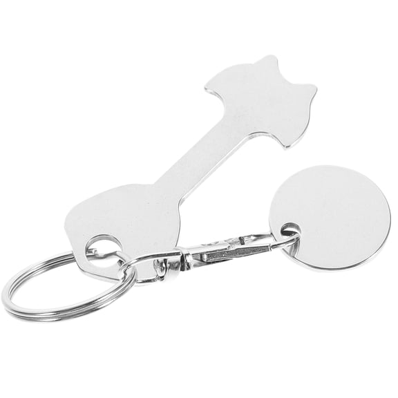 WASHWEPE Portable Trolley Token Key Ring Durable Coin Keychain Pendant For Shopping Carts Lightweight Design
