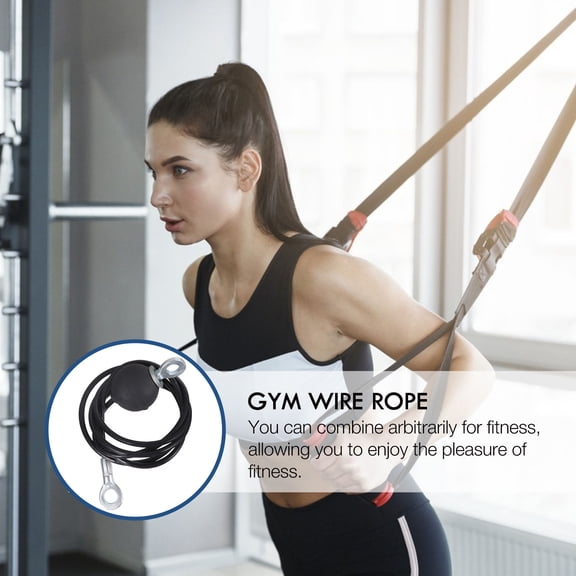 WASHWEPE Practical Gym Cable PU Coated Workout Cables 1 Set