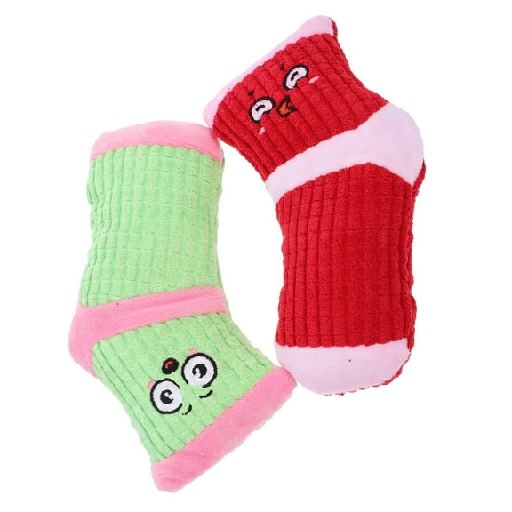 WASHWEPE Cute Pet Supplies Plush Doll Pink Green 2Pcs