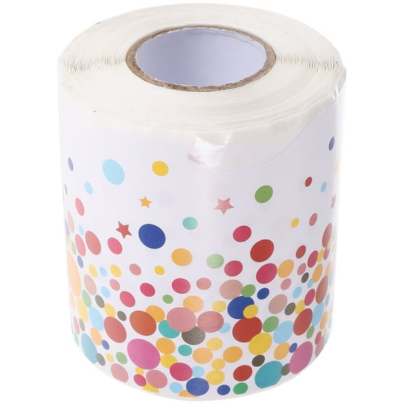 WASHWEPE Removable Border Trim for Chalkboard and Whiteboard Decorations in Bright Colors 1 Roll