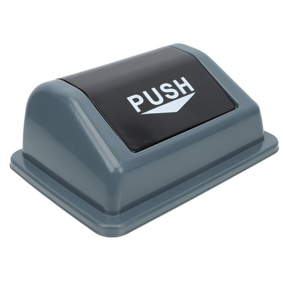 WASHWEPE Replacement Trash Can Lid 1Pcs Grey Plastic Garbage Can Cover 33x23cm PP