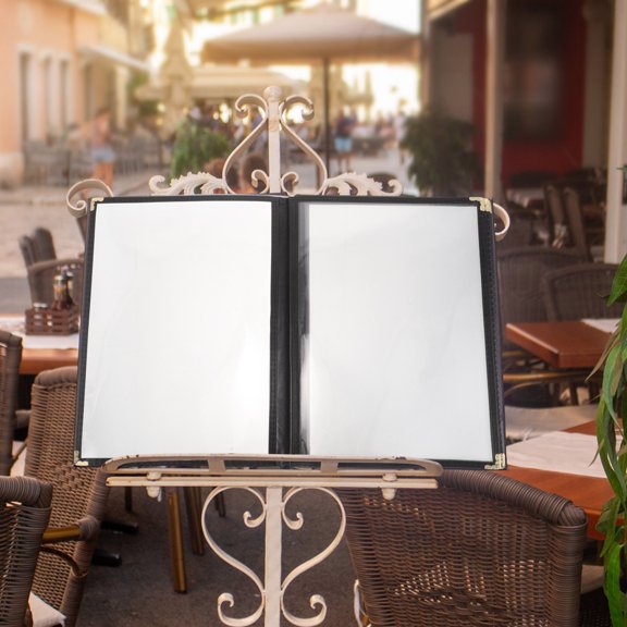 WASHWEPE Restaurant Menu Holder Transparent PVC Cover with Loose Leaf Design for Easy Menu Changes