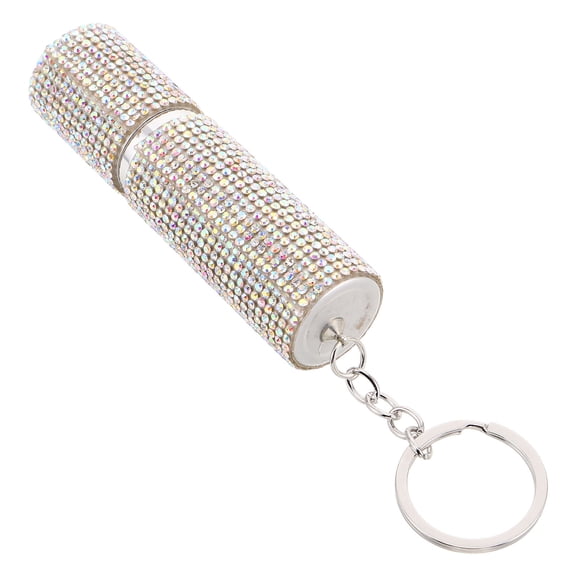 WASHWEPE Rhinestone Perfume Bottle Keychain Refillable Spray Portable Atomizer for Travel and Decoration