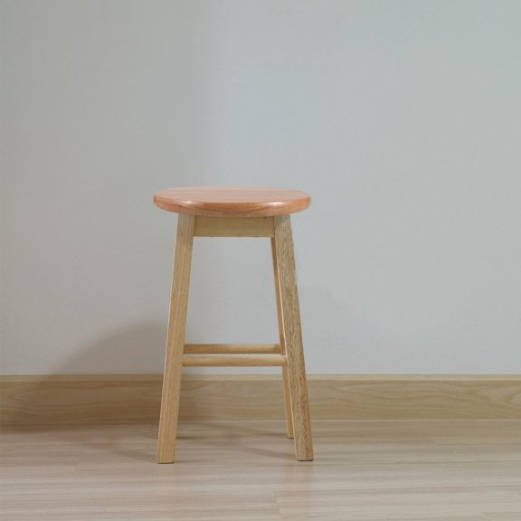 WASHWEPE Round Wooden Stool Chair Replacement Seat Comfortable Seating 9.8x9.8x0.8in 1Pack