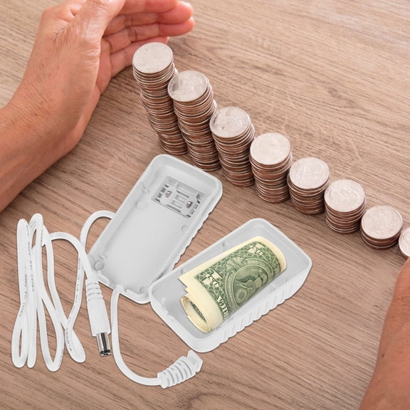 WASHWEPE Hidden Storage Box Simulated Charging Plug White 1Pcs 3.3x2.3x2.0in