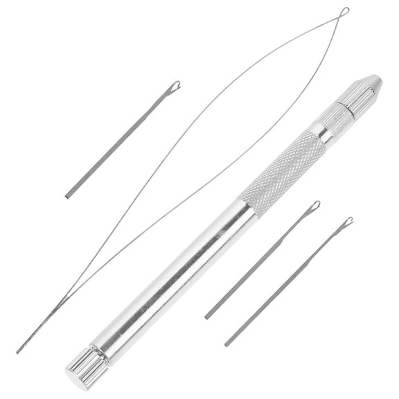 WASHWEPE Metal Dreadlock Crochet Needles 1 Set Comfortable Handle Design For Diy Stylists