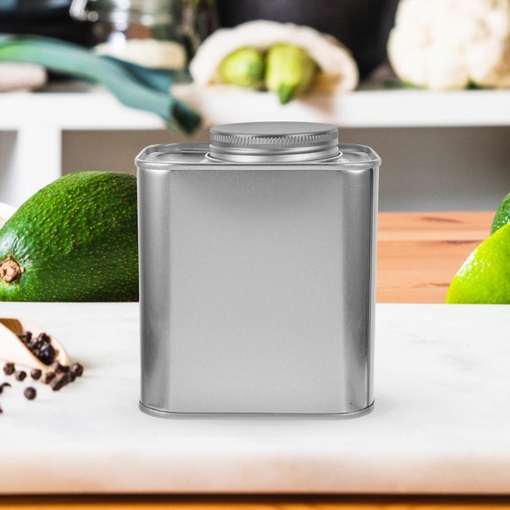 WASHWEPE Silver Tinplate Tea Coffee Sugar Canisters Set Sealed MultiPurpose Storage Containers for 180200g