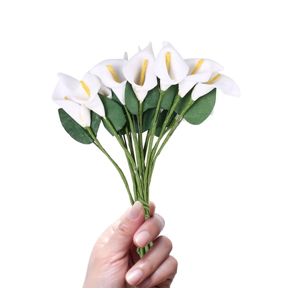 WASHWEPE 144Pcs White Simulated Flower Clusters Artificial Flower Decor for Home and Shop Decoration