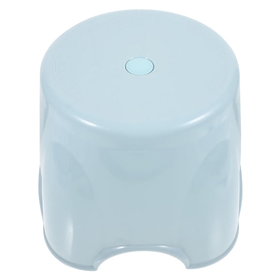 WASHWEPE Thicken Blue Plastic Stool with Anti Slip Round Design for Daily Home Use