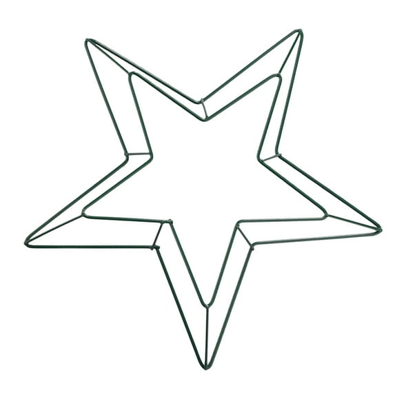 WASHWEPE Star Shaped Wire Wreath Frame 1Pcs Metal Hoop for DIY Wreath Projects