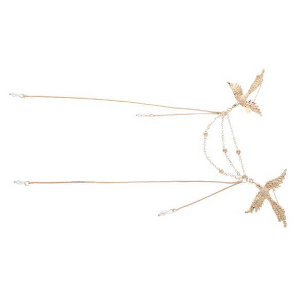 WASHWEPE Unique Metal Design Brooch with Bird and Tassel for Business Suit and Elegant Occasions