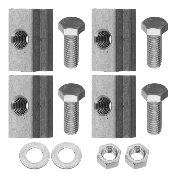 WASHWEPE T Track Nuts 4Sets Silver Stainless Steel for Truck Bed Rack Accessories Quality Assurance Easy Installation