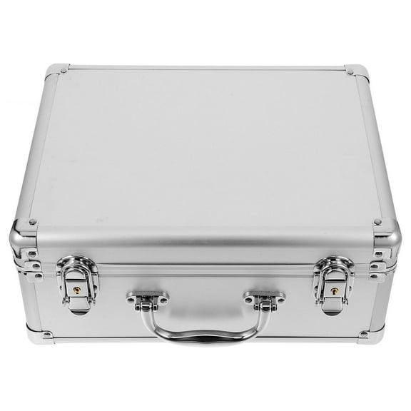 WASHWEPE Heavy Duty Aluminum Briefcase with Handle Password Lock Ideal for Tool Storage and Transport