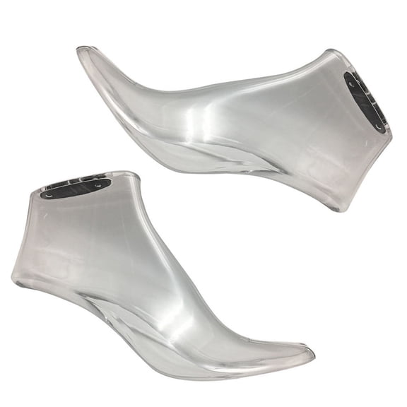 WASHWEPE Transparent Acrylic Shoe Holder for High Heels Display and Support Lightweight Portable Design 1 Pair