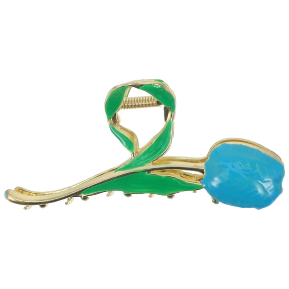 WASHWEPE Tulip Shape Metal Hair Claw Clip 1Pack 4.5In for Girls Headdress and DIY