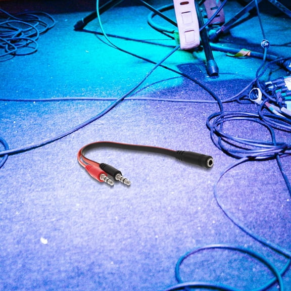 WASHWEPE USB to Microphone Jack Adapter 1Pack TPE and Rubber for Smartphones and Tablets