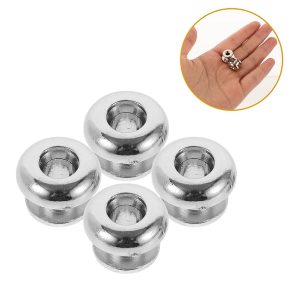 WASHWEPE Strap Locks Electric Guitar Silver Metal 30pcs 5.1x2.4x0.4in