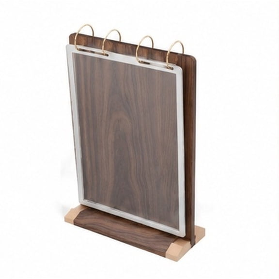 WASHWEPE Wood A4 Flip Menu Display Stand for Tabletop Restaurant Signs