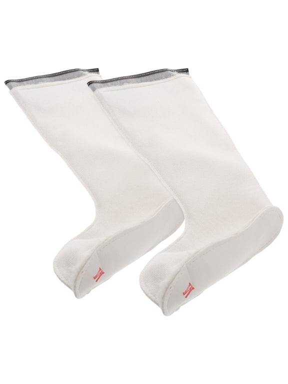 White Plush Boot Liner Waterproof for Winter Sports and Activities