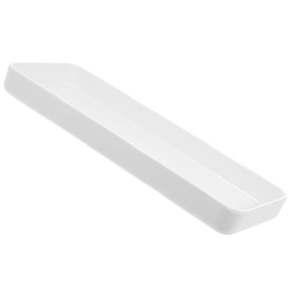 WASHWEPE Multifunctional White Bathroom Tray for Cosmetics Makeup and Jewelry Storage Plate