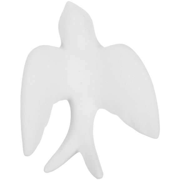 WASHWEPE White Ceramic Flying Bird Wall Decor with Matte Finish Elegant 3D Swallow Sculpture for Indoor and Outdoor