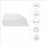 WASHWEPE White Knee Wedge Pillow for Bed Rest with Ergonomic U Shaped Foam Support