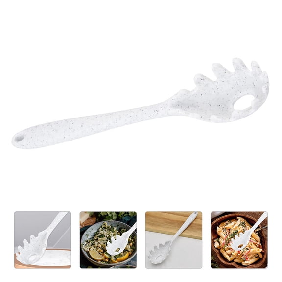WASHWEPE White Spaghetti Claw Spoon Stable Performance For Noodle Serving 1Set