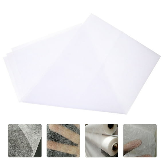 WASHWEPE White Square Interlining Fabric 1Pack for DIY Design and Clothing Construction Non Woven Adhesive