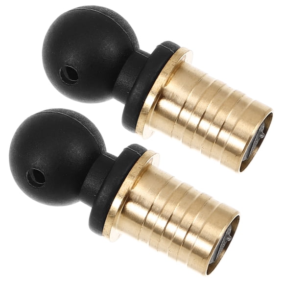 WASHWEPE 2Pcs Unique DIY Gourd Wine Stoppers Brass Reusable Sealing Plugs for Wine Bottles