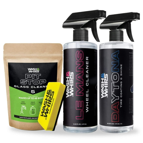 WASHWHIPS Wheel Tire Wash Shine Kit - Cars, Trucks, ATVs, Motorcycles