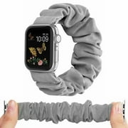 WASPO Compatible FOR Apple Watch Bands 38mm 40mm 42mm 44mm Scrunchie Farbic Pattern Printed Wristbands Cloth Strap Elastic Scrunchy Craft Band for Apple iWatch Series 6 5 4 3 2 1 SE