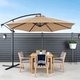 thumbnail image 1 of HaiNova 10 ft Offset Patio Umbrella, All-Weather UV Protection Cantilever Umbrella Suitable For Garden, Backyard and Beach, Khaki, 1 of 9