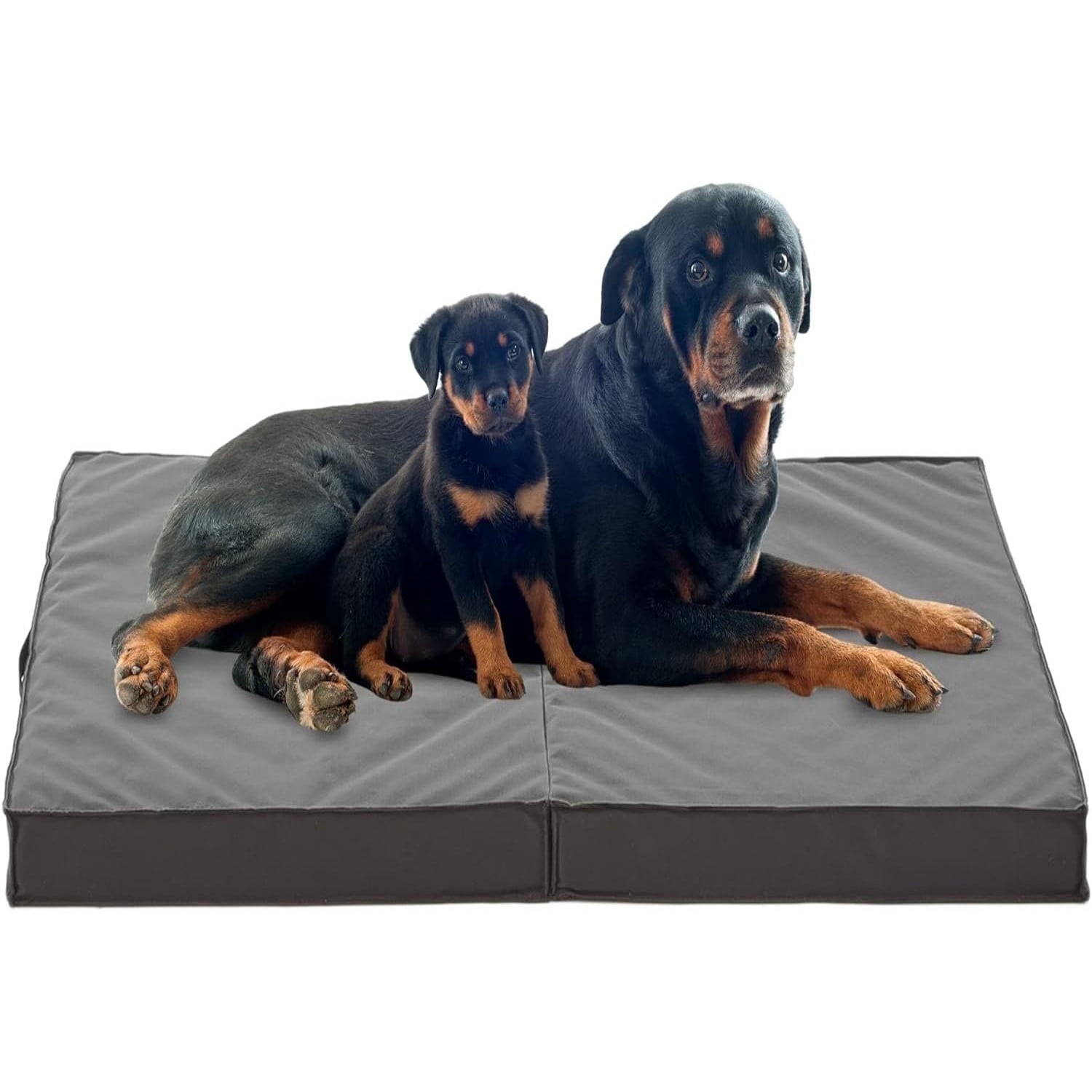 WATANIYA Foldable Travel Dog Bed, Outdoor Waterproof Orthopedic Pet Bed Mattress, Grey