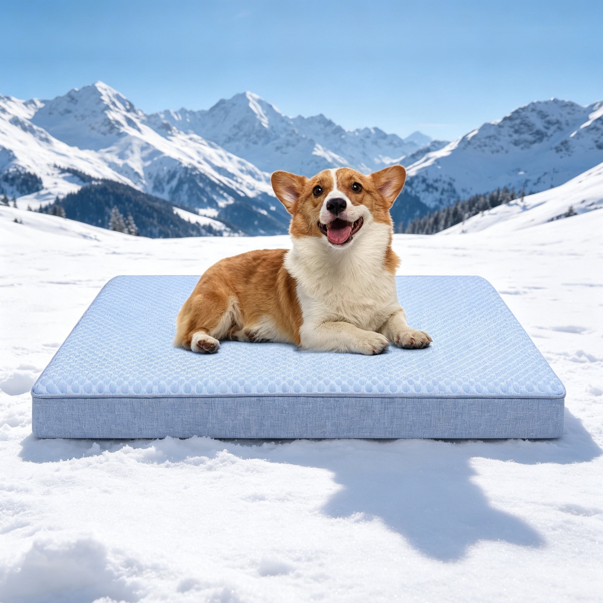 Wataniya Cooling Memory Foam Dog Bed for Large Dogs, Washable Cover Orthopedic Pet Bed
