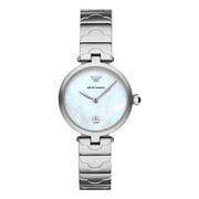 WATCH ARMANI STAINLESS STEEL PEARLY SILVER WOMEN AR11235