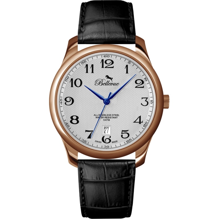WATCH BELLEVUE STAINLESS STEEL GRAY BLACK WOMEN D.37  display picture 3