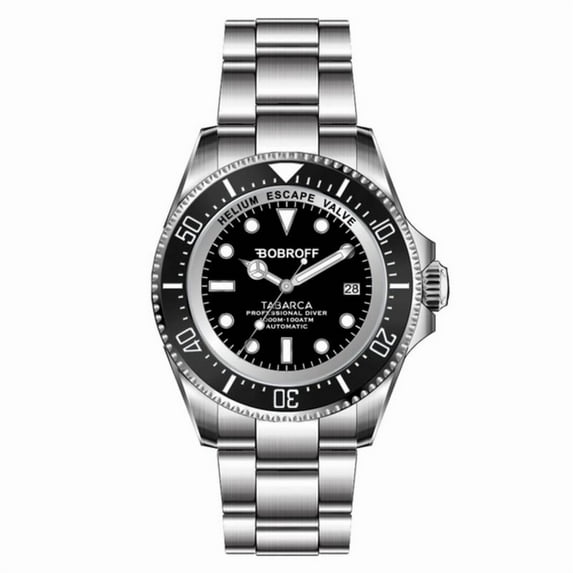 WATCH BOBROFF STAINLESS STEEL BLUE SILVER MEN BF003