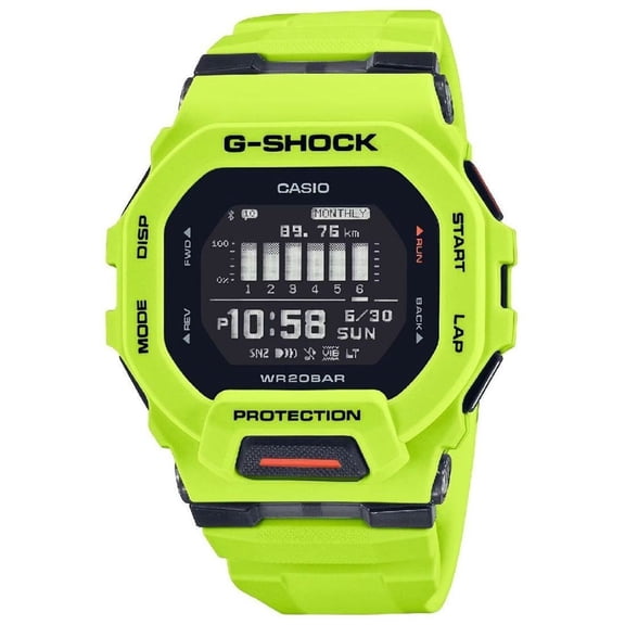WATCH CASIO ACETATE BLACK YELLOW MEN GBD 200 9ER
