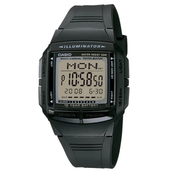 Casio Men's Telememo Grey Dial Watch - DB-36-1AVSDF