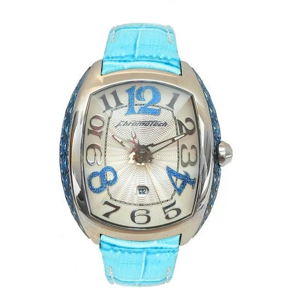 WATCH CHRONOTECH STAINLESS STEEL WHITE BLUE WOMEN CT7998L 01