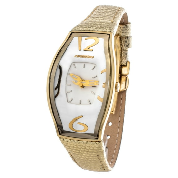 WATCH CHRONOTECH STAINLESS STEEL WHITE GOLDEN WOMEN CT7932L 06