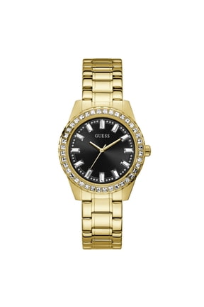 WATCH GUESS STAINLESS STEEL BLACK GOLDEN WOMEN GW0111L2