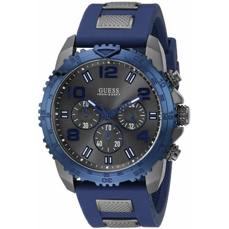 WATCH GUESS STAINLESS STEEL GRAY BLUE MEN W0599G2