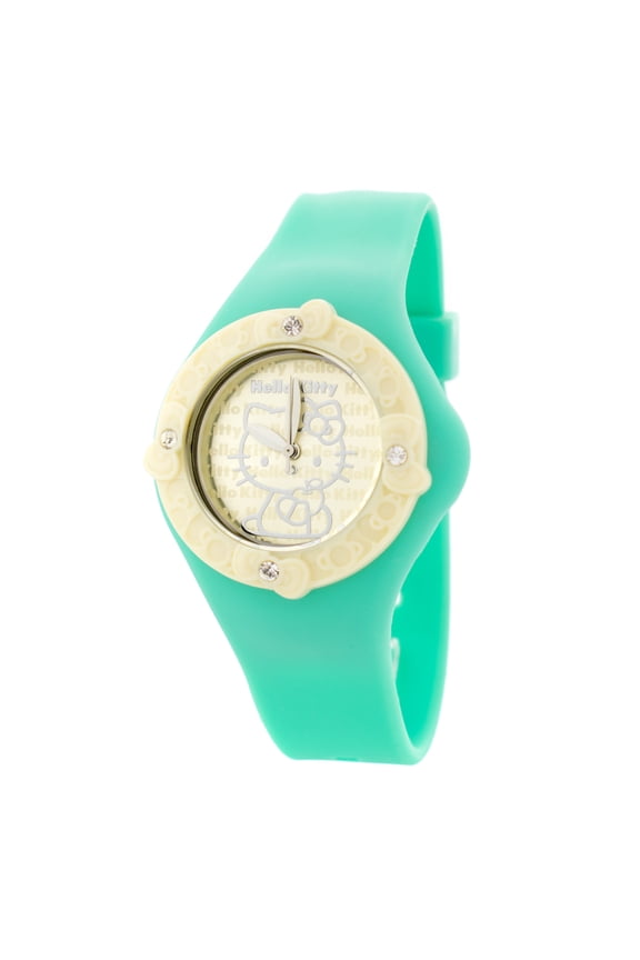WATCH HELLO KITTY NATURAL RUBBER CREAM GREEN WOMEN HK7158LS 10