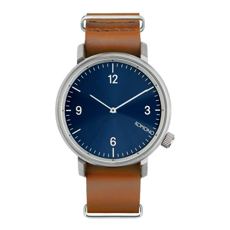 WATCH KOMONO STAINLESS STEEL BLUE BROWN MEN KOM W1947